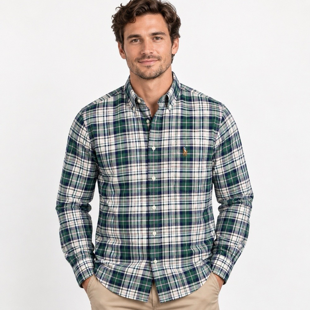 Ralph Lauren Tartan Plaid Shirt Men's XL Classic Fit Preppy Ivy Coastal Dadcore
